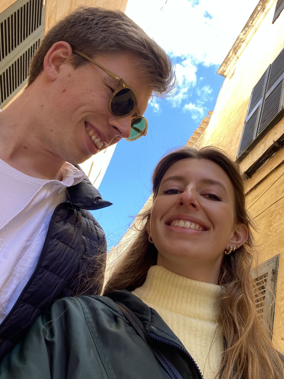 Sílvia and Stian on their first trip together, in Menorca