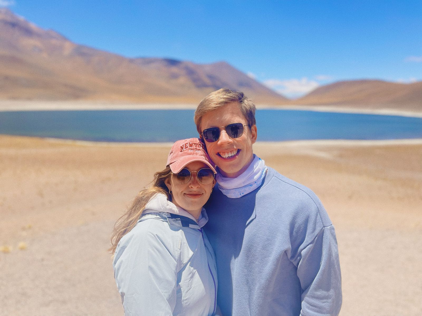 Sílvia, Stian and Sílvia's family travelling in Patagonia