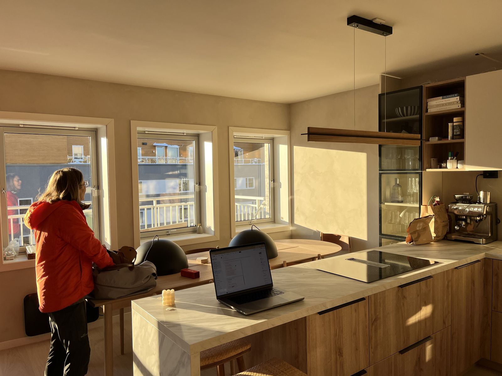 Sílvia and Stian in their finished apartment